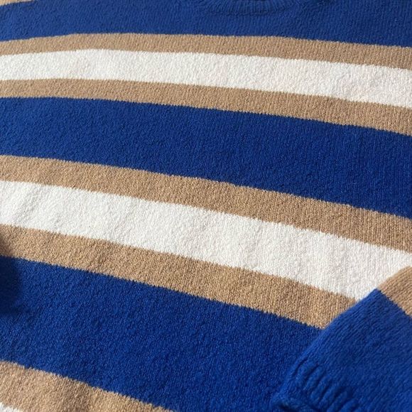 Madewell Striped Belmore Pullover Sweater in Coziest Textured Yarn Small - Picture 5 of 9